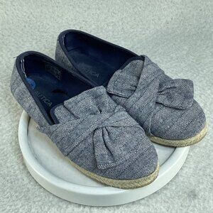 Nautica Shoes Womens 6.5 Blue Canvas Plated Fiber Sole Espadrilles Flats SlipOn